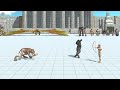 2 VS 1 FANTASY VS MUTANT PRIMATES WITH ANCIENT HUMANS - Animal Revolt Battle Simulator