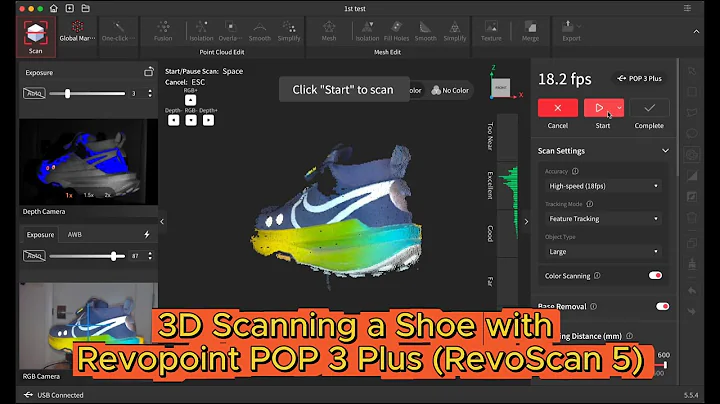 3D Scanning a Shoe with Revoscan 5