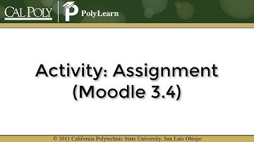 Activity: Assignment (Moodle 3.4)