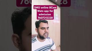 SMU Online BCom fees structure Sikkim Manipal University admission process watsapp for admission now