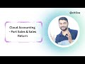Cloud Accounting Part Sales Sales Return