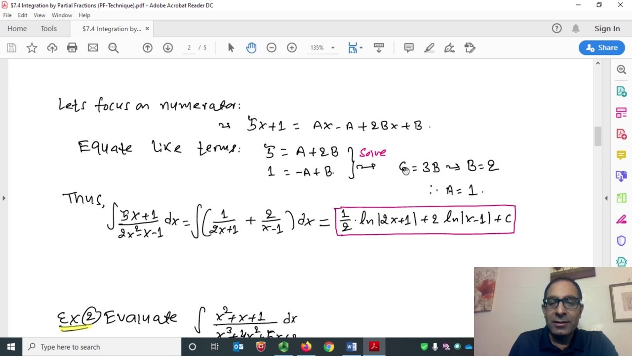 $7.4: Integration by Partial Fractions | Calculus 2 Lecture – Dr. Dahal ...