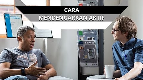 Mendengar aktif | active listening
