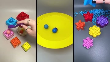 Satisfying Beautiful Beads, Colorful Balls, Haba Slope, Xylophone,  Falling Beads Reverse Video ◀️
