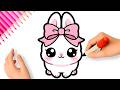 HOW TO DRAW A CUTE RABBIT EASY ????????