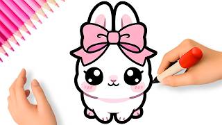 HOW TO DRAW A CUTE RABBIT EASY 🐇🎀 HOW TO DRAW A CUTE RABBIT EASY 🐇🎀