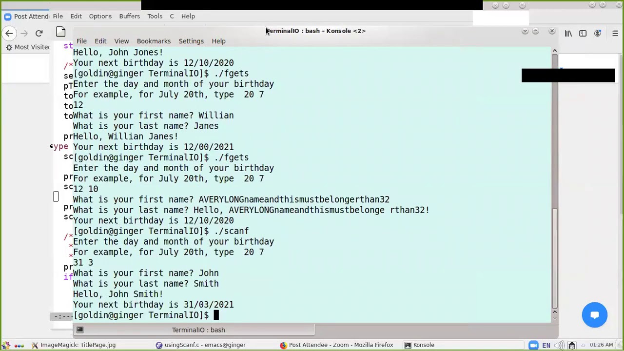 sscanf  New  Terminal I/O in C - fgets/sscanf versus scanf