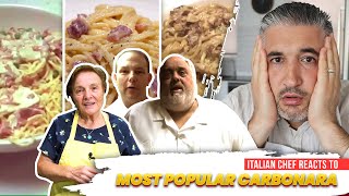 Italian Chef Reacts to Most POPULAR CARBONARA VIDEOS (Part 2)