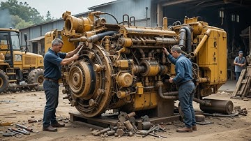 Amazing Caterpillar Engine Restoration: Fixing a Seized Engine Step by Step!