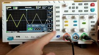 Как менять частоту и вид сигналов на осциллографе FNIRSI 1014D