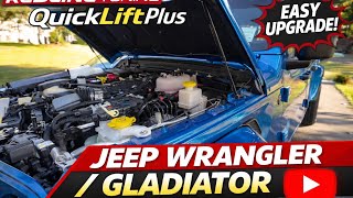 Ditch the Hood Prop! Redline Tuning QuickLIFT PLUS Install for Jeep Wrangler & Gladiator