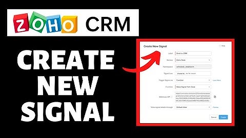How To Create Signal on Zoho CRM | Zoho CRM Tutorial