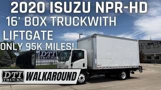 2020 Isuzu NPR-HD 16' Box Truck With Lift Gate 2,000lbs