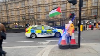 Westminster Palestine protest gets heated