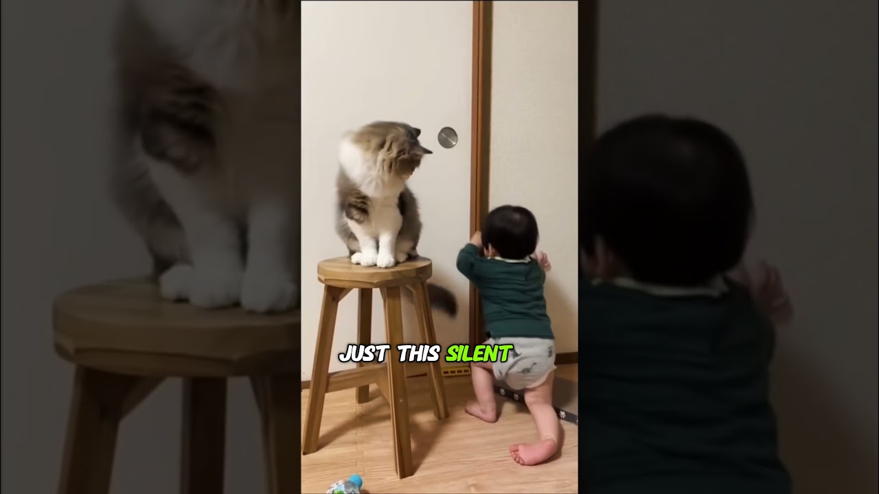 Мой кот заблокировал мне дверь, как вышибала 🚷🐾