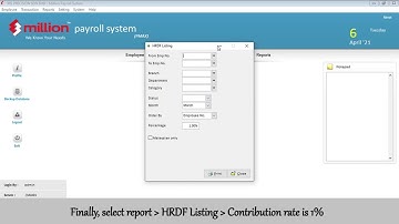 How to Generate HRDF Contribution List