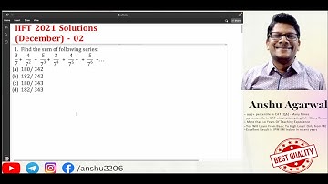 IIFT 2021 [December] Quantitative Aptitude Solution | Part 02 | IIFT Previous year solutions
