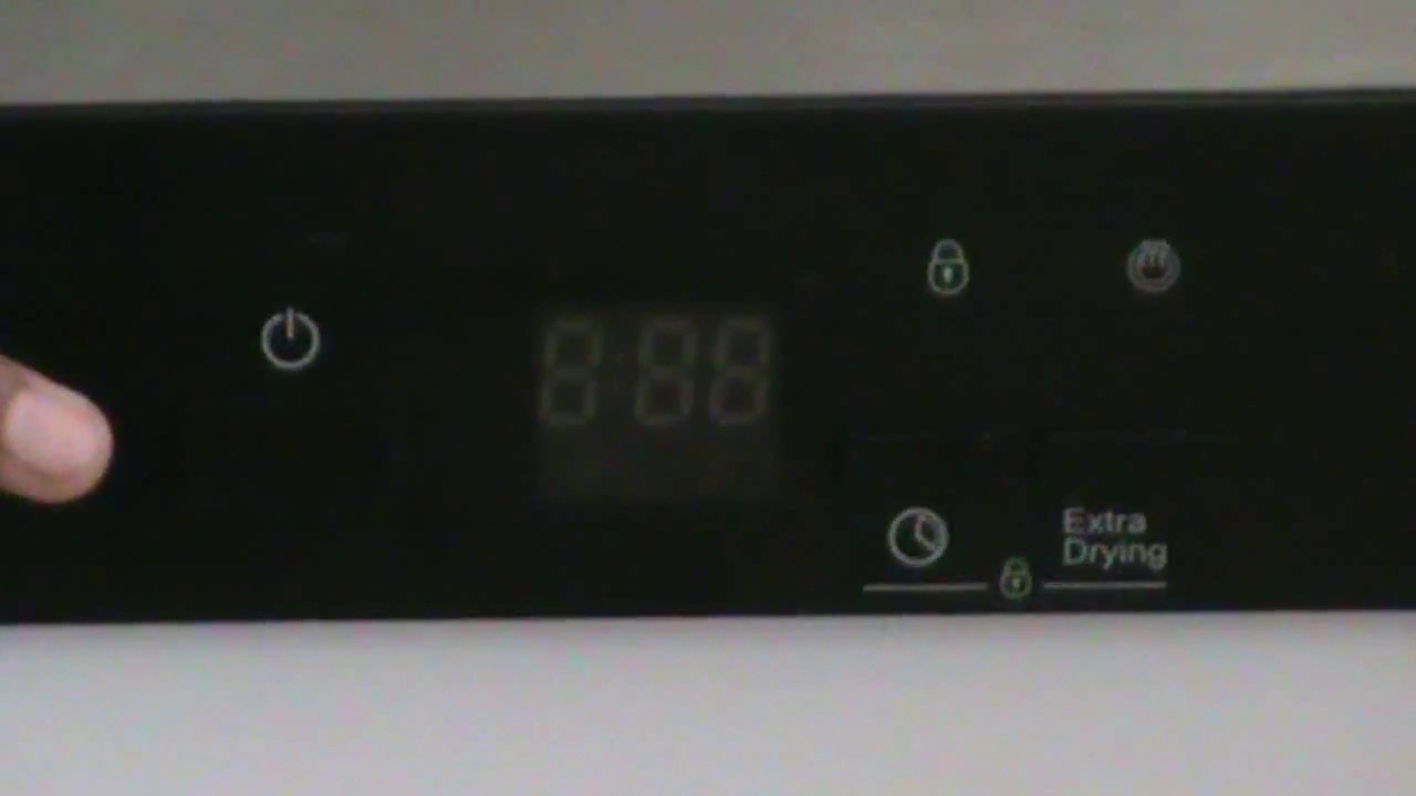 Demo of Dishwashers Control Panel YouTube