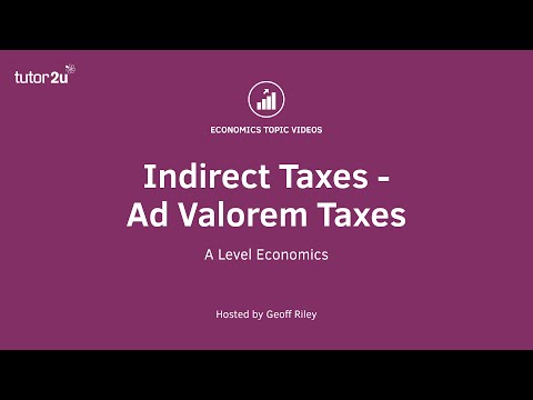 Indirect Taxes - Ad Valorem Taxes I A-Level and IB Economics