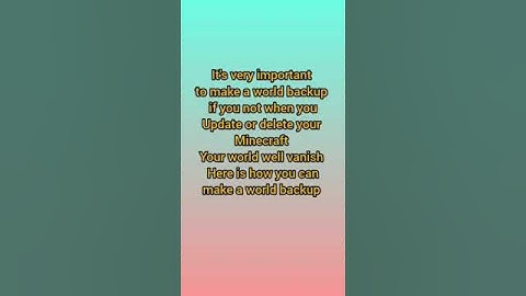 how to make a world backup in minecraft pe 1.21+