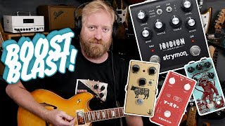Strymon IRIDIUM BOOST BLAST! Teisco BOOST - Walrus COMPRESSOR - Mojo Hand KLONE - all amps & cabs