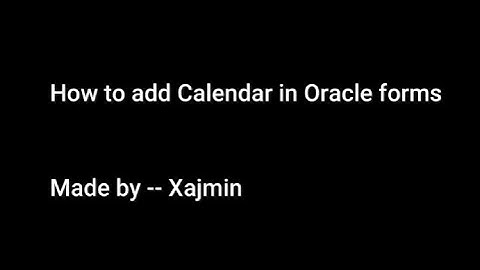 How to add Calendar in Oracle form without jar file