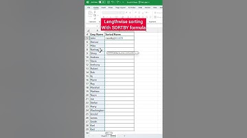 How to Use SORTBY in Excel Like a Pro! 🔥#youtubeshorts #excelshorts