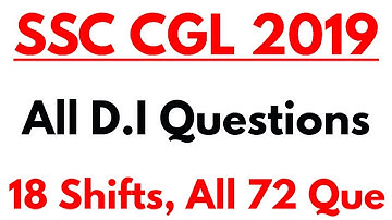 All D.I Questions asked in SSC CGL 2019 Tier-1 Exam | Data Interpretation for SSC CHSL 2020