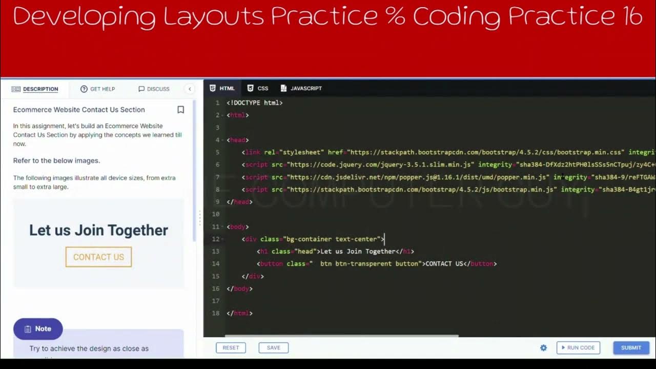 Coding Practice 16 | Developing Layouts Practice| Ecommerce Website ...