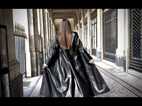 Long leather coat by