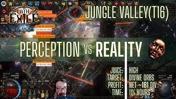 [PoE 3.19] 100 MAPS God-touched Farming on Jungle Valley(T16) - Prep & Results (10-20div per hour)