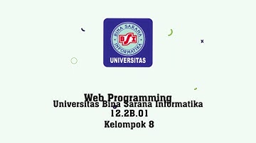 Presentasi Web Programming Universitas Bina Sarana Informatika,, Kelas 12.2B.01