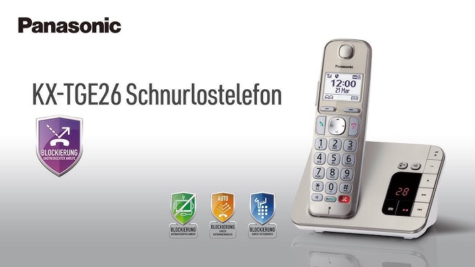 SOS Panasonic mit großen Produktvorstellung | und - Tasten Funktion KX-TGE520 Seniorentelefon YouTube