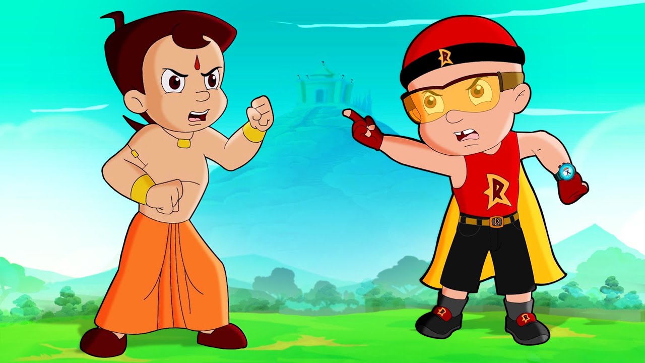 Chhota Bheem VS Mighty Raju   Superhero Battle  Cartoons for Kids  Fun Kids Videos