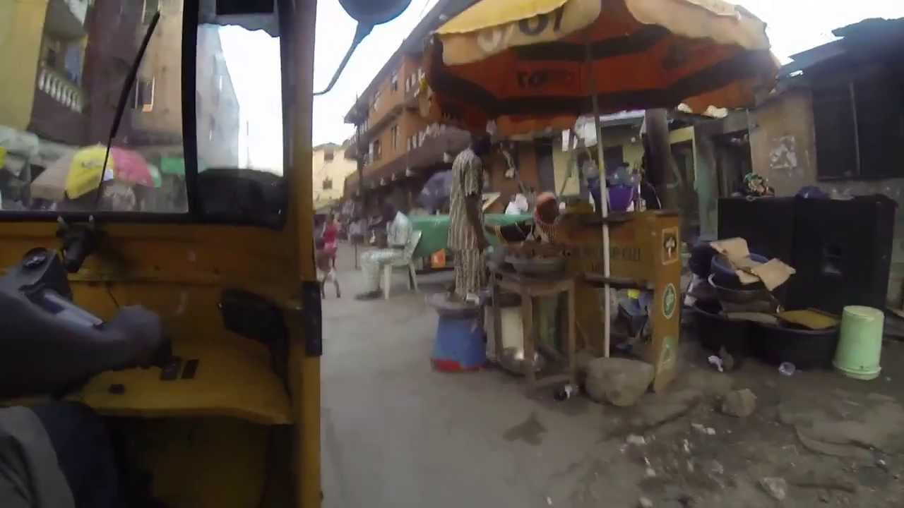 Tour of Lagos Island - with GoPro & Fela Kuti on radio...!!