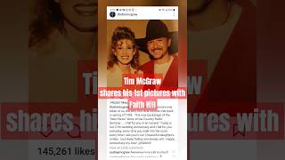 Tim McGraw shares first photo with Faith Hill to celebrate their Anniversary #timmcgraw #country