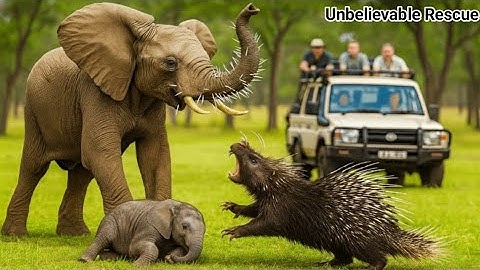 Giant Porcupine Attacks Elephant! Rescue Team Saves Its Life in Shocking Rescue || Rescue Video