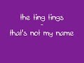video - Ting Tings, The - That's Not My Name