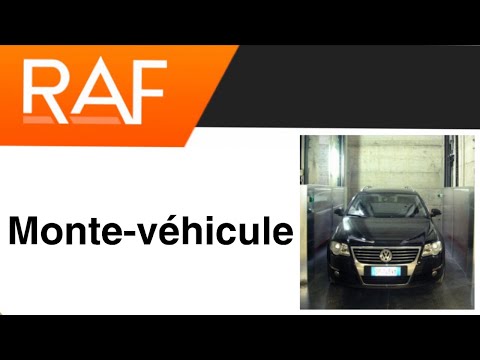 Vidéo Monte -voiture RAF, hydraulique à ciseaux avec toit  sur poteaux télescopiques