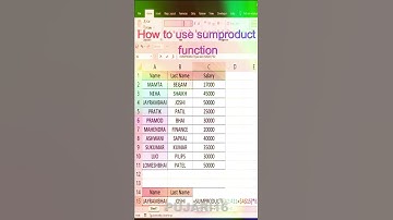 Sumproduct function tricks and tips excel #shorts