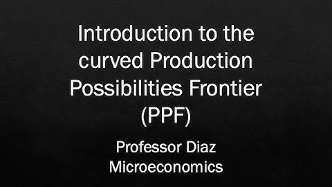 Introduction to the Curved Production Possibilities Frontier (PPF)