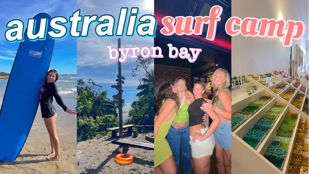 SURF CAMP BYRON BAY VLOG | week in the life solo traveling australia 2025