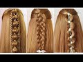 3 Different and Easy Hairstyles 😍 Open Hairstyles for Party &amp; Every Day 😍 Coiffures Simples