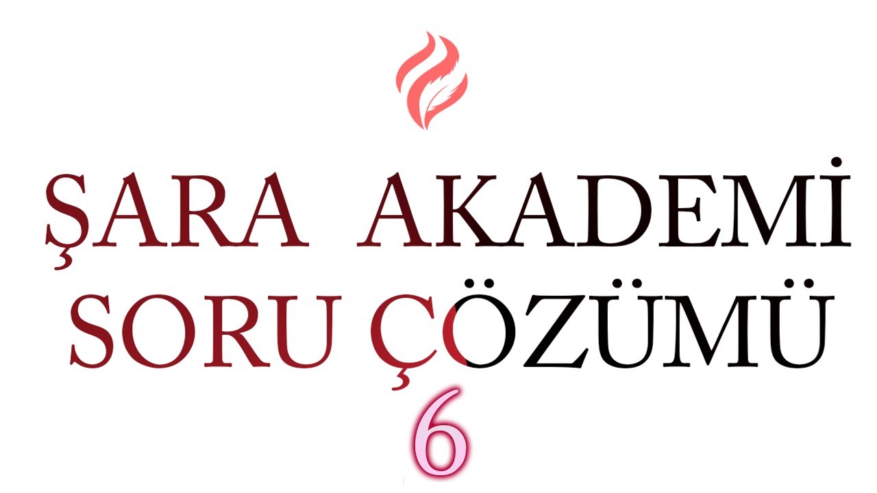 ŞARA AKADEMİ FIKIH SORU ÇÖZÜM YAYINI 6