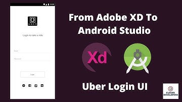 From Adobe XD To Android Studio, Uber UI Login Design