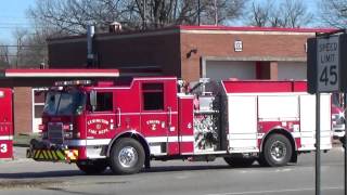 Lexington Fire L-6, E-2, and E-17 responding on 1-10-15