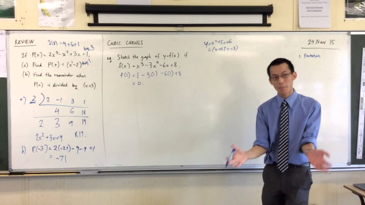 Cubic Curves (2 of 4: Polynomial Division & the factors of a Polynomial) maths is fun