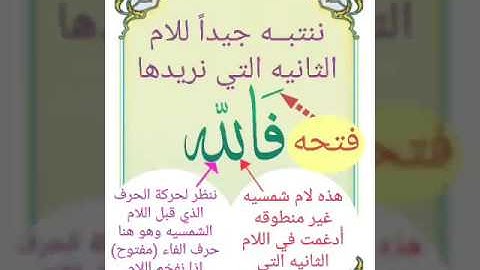 أحكام التجويد - تفخيم لام لفظ الجلالة