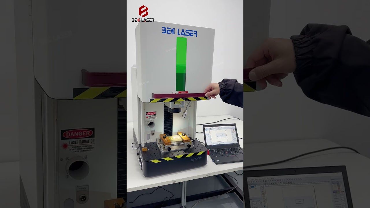 Fiber laser machine cutting 1mm brass jewelry