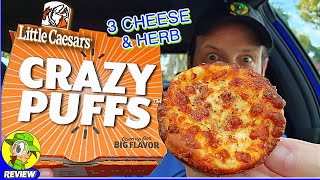 Little Caesars® 3 CHEESE & HERB CRAZY PUFFS™ Review 🍕🧀🤪🥧 How Cheesy Is It?! 🤔 Peep THIS Out! 🕵️‍♂️